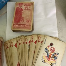 Vintage Thomas De La Rue Playing Cards Advertising NEVILLE REED Clothes 2 Joker