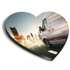 1x Heart Fridge MDF Magnet
