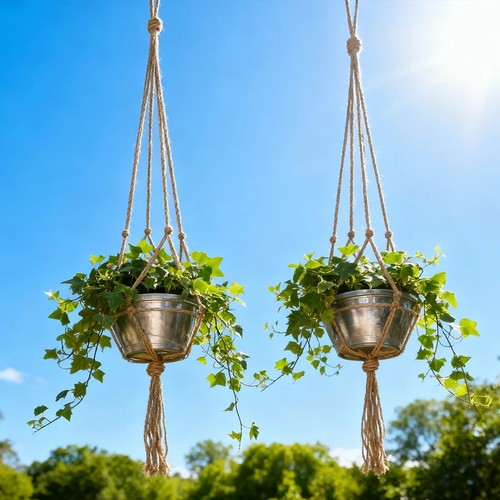 Macrame plant hanger - macrame,