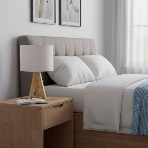 Modern table lamp with linen - with,
