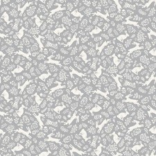 Foxwood BUNNIES grey, cotton fabric Makower Various lengths Sewing, patchwork