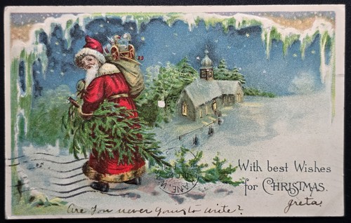 1906 santa claus embossed - 1906,