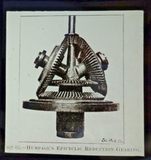 Antique magic lantern slide photograph - Humpage's epicyclic reduction gearing