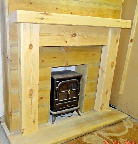 Pine chunky fireplace - pine,