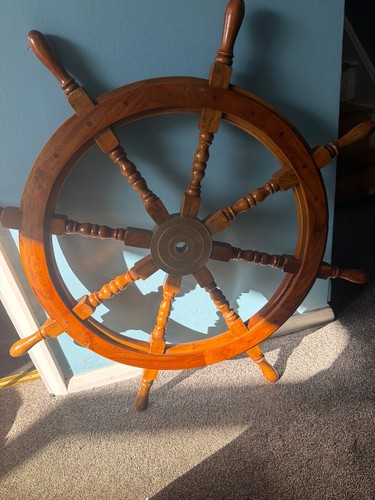 Large antique ship s - ship's, wheel