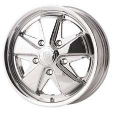 5.5"x15" JBW Foosh Chrome Classic Porsche Fitment  5X130 Single Wheel X1