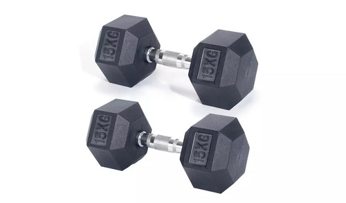 Pro fitness 15kg hex dumbbell - 15kg,