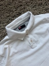 Men’s White Long Sleeve Polo