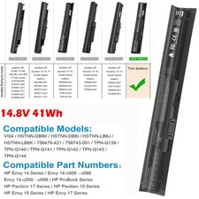 41Wh Battery for HP Pavilion 15 notebook V104 V1O4 VI04XL 756478-851 756478-421