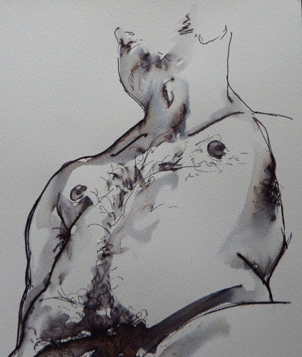Ink drawing male - drawing,