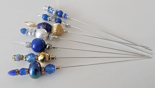 Vintage bead hatpins - bead,