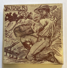 V RARE 19TH CENTURY MAW FLOREAT SALOPIA BENTHALL WORKS TILE - SUMMER TIME - MAW