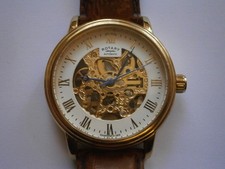 Modern gents wristwatch ROTARY skeleton automatic watch spares or repair