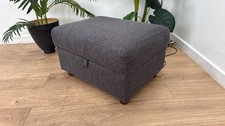 DFS New Camden Fabric Storage Footstool in Stone