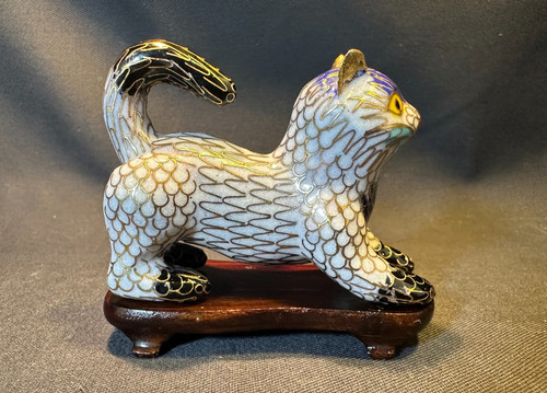Vintage brass and enamel - and,