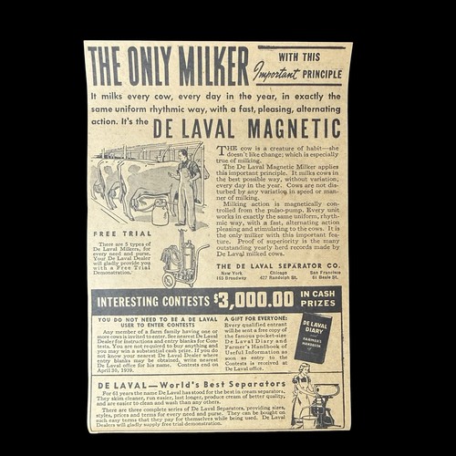 1939 laval magnetic milker - de,