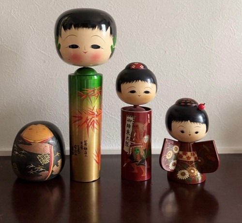 Sosaku kokeshi set - kokeshi, 4
