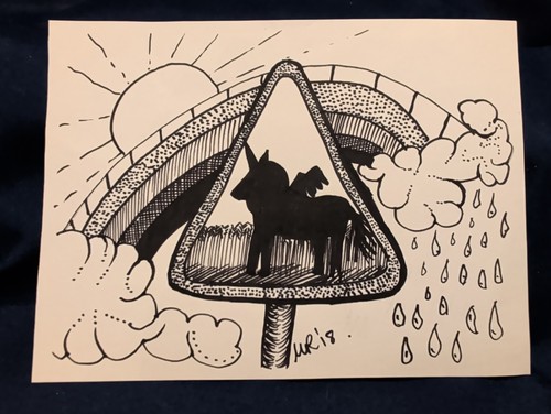 Original miniature pen art - miniature,