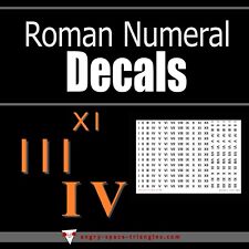 Roman Numeral Decals - Water Transfers
