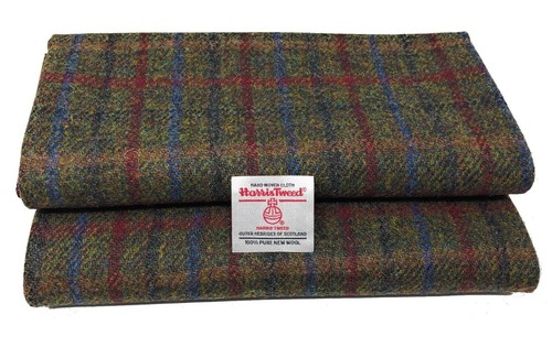 Harris tweed green with blue - tweed,