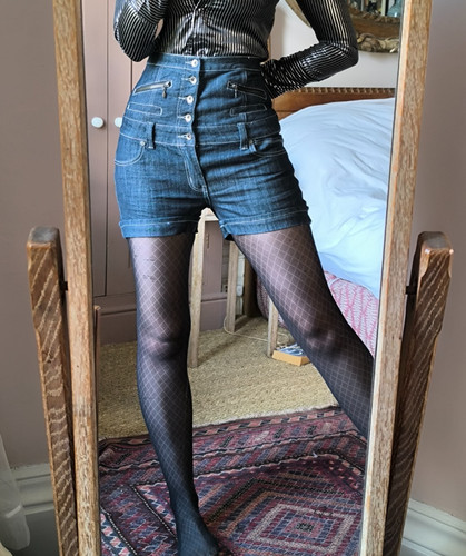 Unique vintage denim corset - vintage,