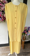 Ladies Berkertex Dress Yellow  Long Sleeve  Size UK 16