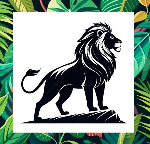 Majestic lion sillhouette - majestic,