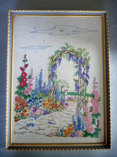 Vintage floral embroidery - vintage,