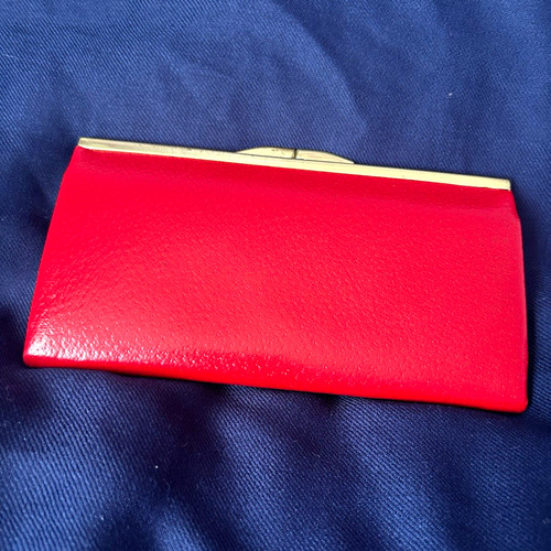 Red real leather women - real,