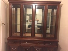 Mahogany display wall unit 