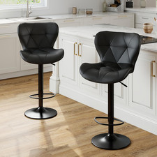 Bar Stools Set of 2 PU Leather