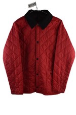 Barbour Red Kids 14/15 Yrs Quilted Liddesdale New Jacket Button Size XXL