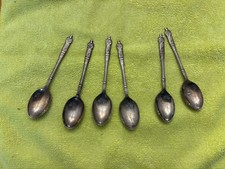 Antique Set Of 6 Apostle Tea