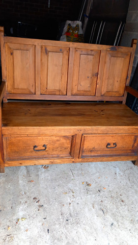 Antique settle bench - antique, settle.