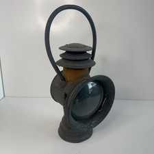 Vintage Railway Lantern Old Metal Antique Lamp Collectible Display Piece
