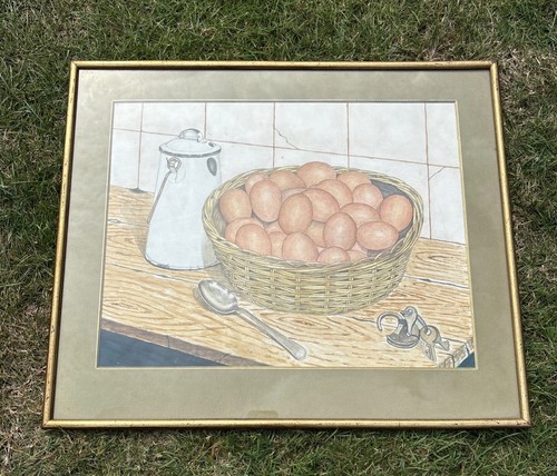 Vintage 1979 basket eggs - vintage,