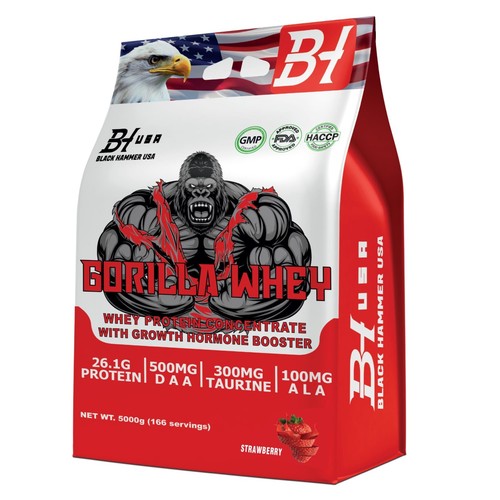 Gorilla whey 5kg strawberry - gorilla, |
