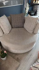 Large Grey Cuddle Chair With
