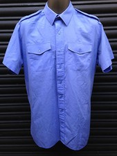 Royal Air Force Surplus Issue SG RAF Blue Polycotton Short Sleeved Uniform Shirt