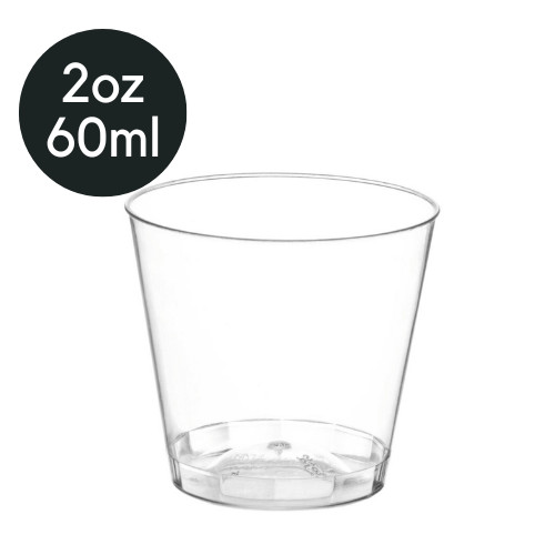 Plastic shot glasses - plastic, clear