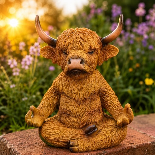 Zen highland cow ornament - highland,