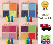 4 Cube Storage Boxes Fabric