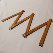 Vintage Wooden Folding Ruler