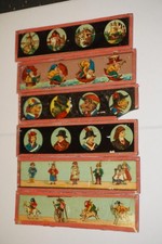 6 Vintage Glass Magic Lantern