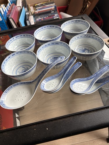 Vintage chinese rice - vintage, bowls