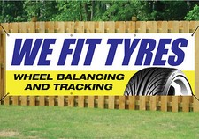 TYRE SIGN WE FIT TYRES BANNER