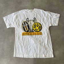 Juventus vs BVB Borussia Dortmund T-Shirt Mens XL 1997 Football Tee, White