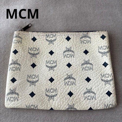 Mcm logo print clutch - logo,