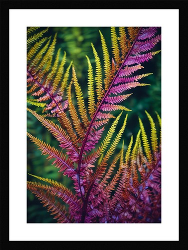 Timeless fern fronds framed - fern,
