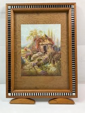 Quirky Vintage Fire Guard/Picture Frame-Wood & Mirrored Detail - Home Decor